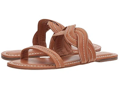 Bernardo Women's Leather Double Strap Slide Sandals In Luggage