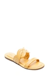 Bernardo Mirian Slide Sandal In Golden Yellow Leather