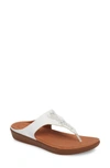 Fitflop Leather Banda Sandals In White Leather