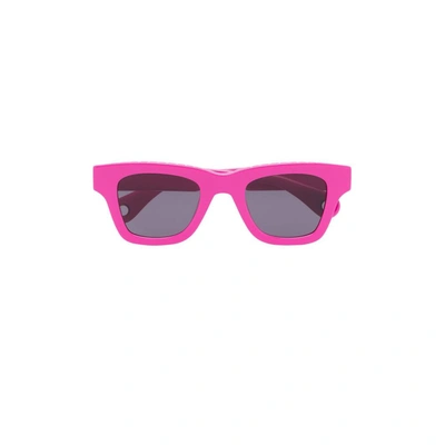 Jacquemus Fuchsia Round D-frame Sunglasses Les Lunettes Nocio In Pink