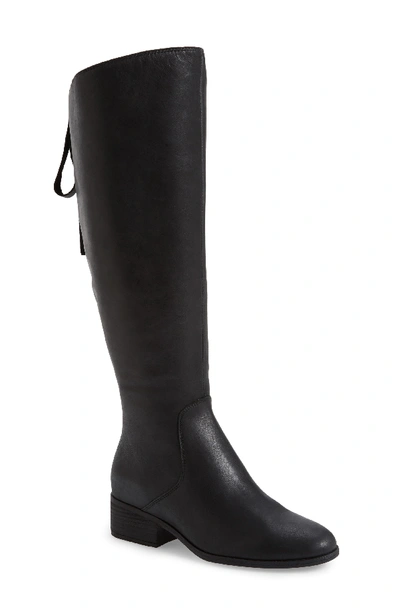 Lucky Brand Lanesha Over The Knee Boot In Black Leather