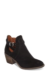 Lucky Brand Nandita Cutout Bootie In Black Suede