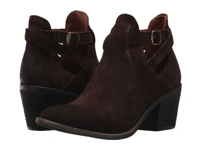 Lucky Brand Nandita Cutout Bootie In Java Suede