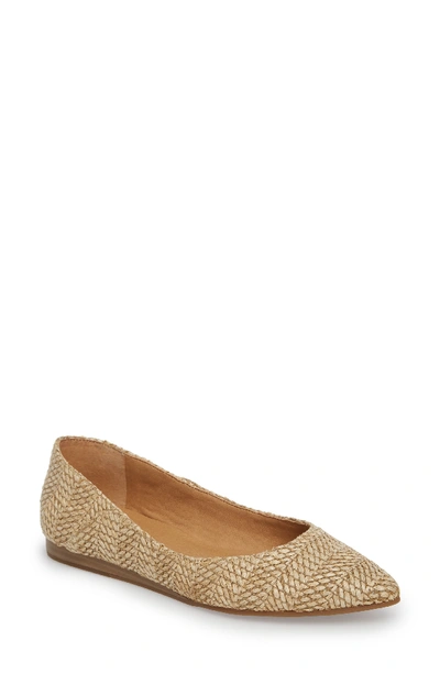 Lucky Brand Bylando Flat In Natural Leather