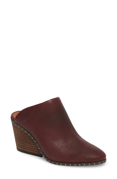Lucky Brand Larsson2 Studded Mule In Tawny Port Leather