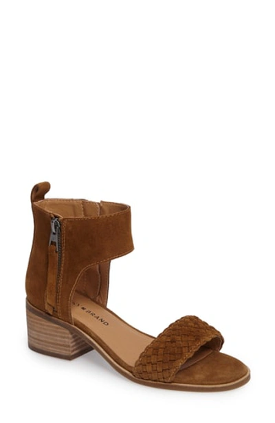 Lucky Brand Nichele Braided Sandal In Tapenade Suede