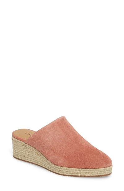 Lucky Brand Lidwina Espadrille Mule In Canyon Rose Suede