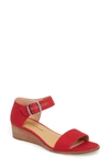 Lucky Brand Riamsee Sandal In Red Leather