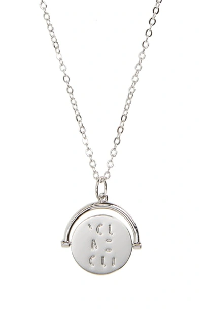 Lulu Dk You Me Oui Love Code Charm Necklace In You Me Oui/ Silver