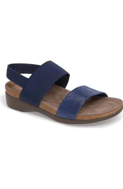 Munro 'pisces' Sandal In Blue Suede
