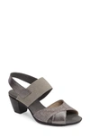 Munro Darling Mixed Finish Slingback Sandal In Pewter Leather
