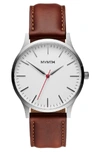 Mvmt Leather Strap Watch, 40mm In White/ Natural