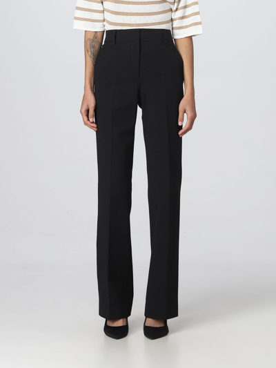 Incotex Woman Black Cotton Regular Fit Trousers In Nero