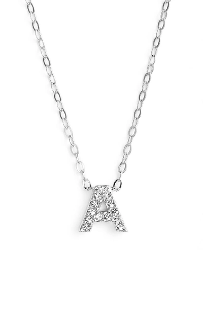 Nadri Initial Pendant Necklace In A Silver