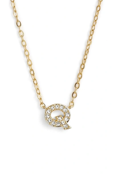 Nadri Initial Pendant Necklace In Q Gold