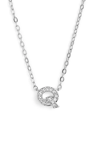 Nadri Initial Pendant Necklace In Q Silver
