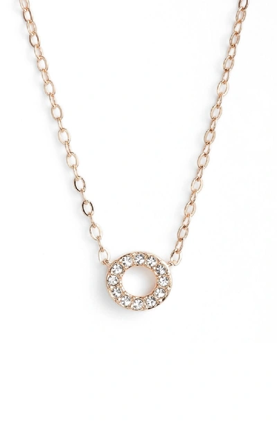 Nadri Initial Pendant Necklace In O Rose Gold