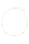 Nadri Cubic Zirconia Bezel Station Necklace In Rose Gold
