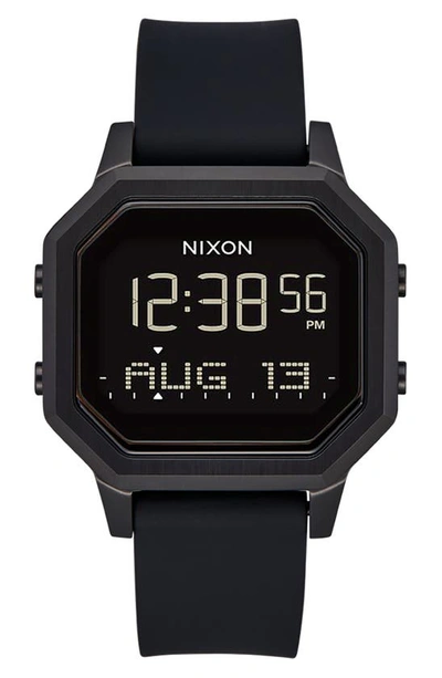 Nixon Siren Digital Watch, 36mm In All Black