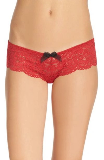 B.tempt'd By Wacoal 'ciao Bella' Tanga In Haute Red