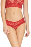 B.tempt'd By Wacoal 'lace Kiss' Hipster Briefs In Haute Red