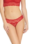 B.tempt'd By Wacoal 'lace Kiss' Thong In Haute Red