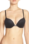 Betsey Johnson Forever Perfect Convertible Underwire Push-up Bra In Raven Black
