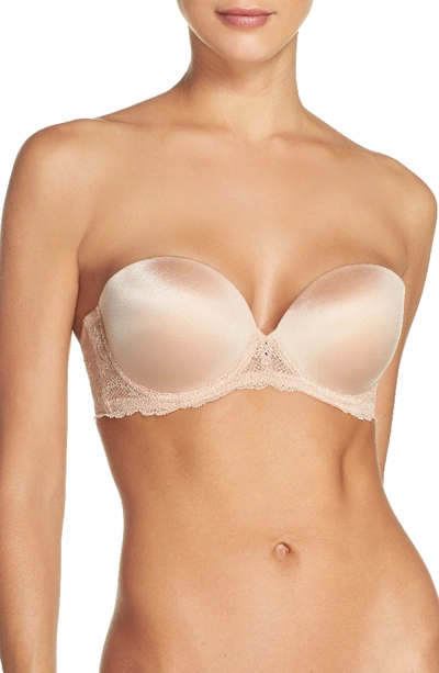 Betsey Johnson Perfectly Sexy Strapless Underwire Bra In Sand