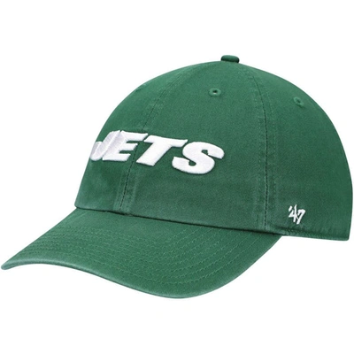 47 ' Green New York Jets Clean Up Script Adjustable Hat