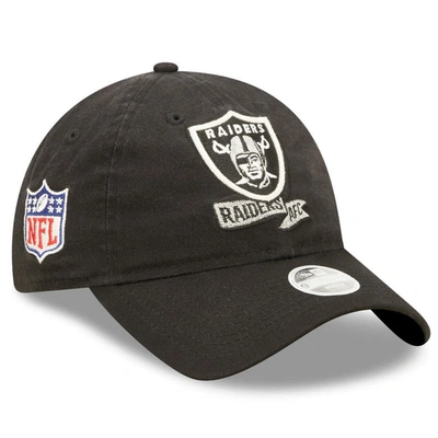 New Era Black Las Vegas Raiders 2022 Sideline Adjustable 9twenty Hat