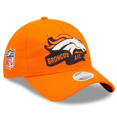 New Era Orange Denver Broncos 2022 Sideline Adjustable 9twenty Hat