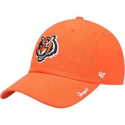 47 Brand '47 Orange Cincinnati Bengals Miata Clean Up Secondary Logo Adjustable Hat