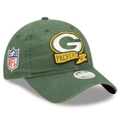 New Era Green Green Bay Packers 2022 Sideline Adjustable 9twenty Hat