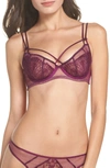 Dita Von Teese Underwire Bra In Aubergine