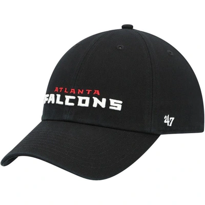 47 ' Black Atlanta Falcons Clean Up Script Adjustable Hat