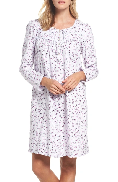Eileen West Short Nightgown In Lilac Ditsy