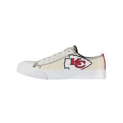 Foco Cream Kansas City Chiefs Low Top Canvas Shoes