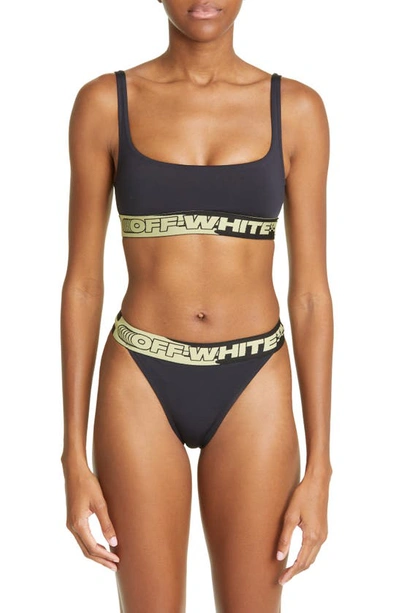 Off-white Logo Two-piece Swimsuit In Black