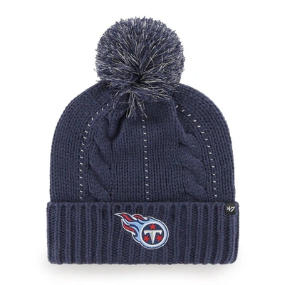47 Brand '47 Navy Tennessee Titans Bauble Cuffed Knit Hat With Pom
