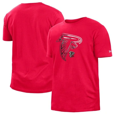 New Era Red Atlanta Falcons 2022 Sideline Ink Dye T-shirt