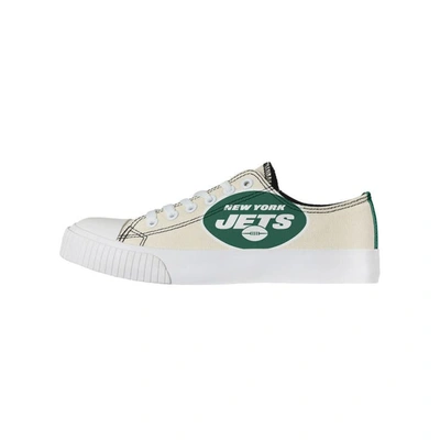 Foco Cream New York Jets Low Top Canvas Shoes