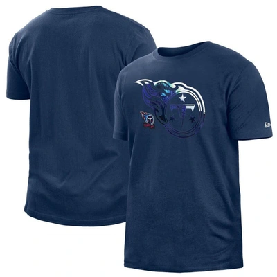 New Era Navy Tennessee Titans 2022 Sideline Ink Dye T-shirt