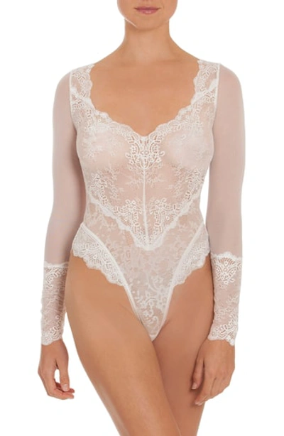In Bloom By Jonquil Thong Lace Teddy In Cream