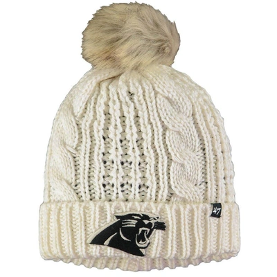 47 ' Cream Carolina Panthers Meeko Cuffed Knit Hat With Pom