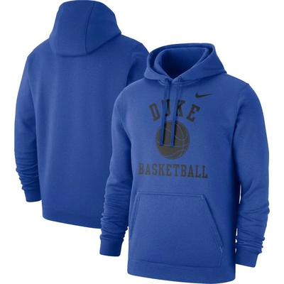 Nike Royal Duke Blue Devils Basketball Club Fleece Pullover Hoodie