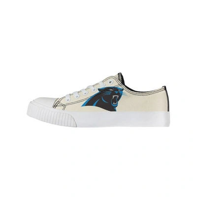 Foco Cream Carolina Panthers Low Top Canvas Shoes