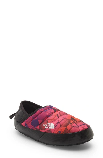 The North Face Thermoball™ Water Repellent Traction V Mule In Mr. Pink Expedition/black