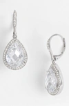 Nadri Pear Drop Earrings (nordstrom Exclusive) In Clear Crystal/ Silver