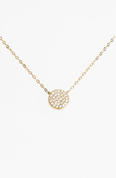 Nadri 'geo' Small Pendant Necklace In Rose Gold