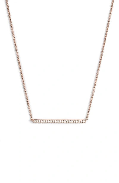 Nadri Bar Pendant Necklace In Rose Gold